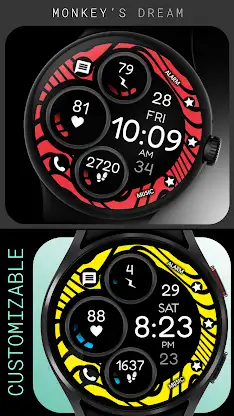 Digital Red watch face screenshot 3