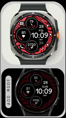 Digital Red watch face screenshot 5
