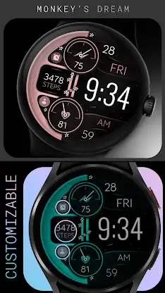 Digital Rose Gold 2 watch face screenshot 3