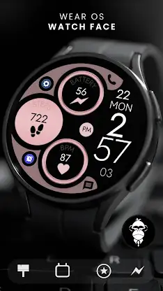 Digital Rose Gold 3 watch face screenshot 5