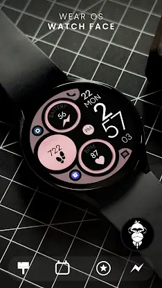 Digital Rose Gold 3 watch face screenshot 1