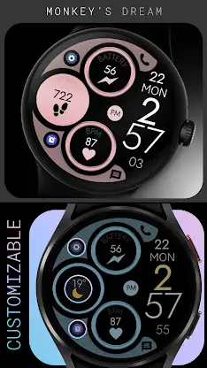 Digital Rose Gold 3 watch face screenshot 3