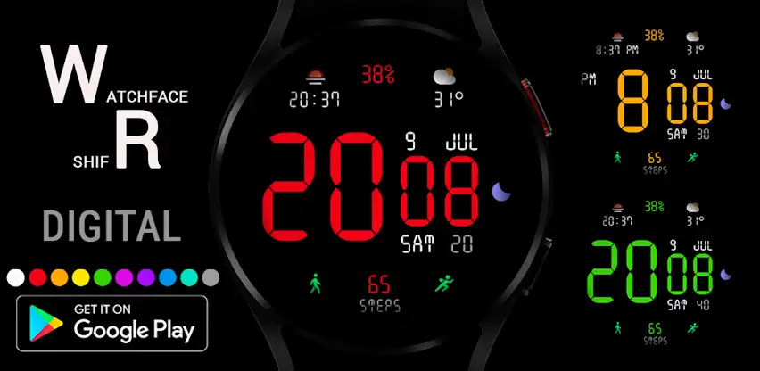 Digital Watch Face Wear OS screenshot 1