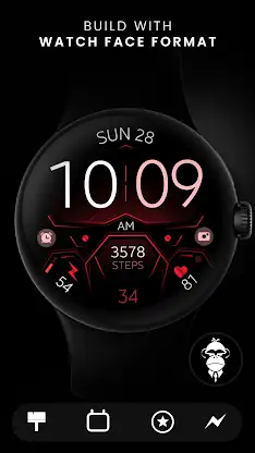 Dream 128 red sport watch face screenshot 5