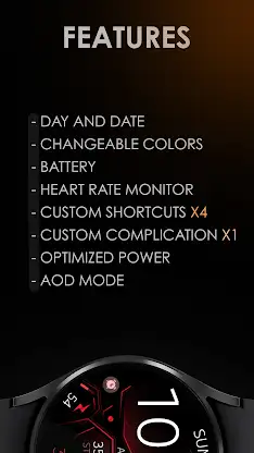 Dream 128 red sport watch face screenshot 7