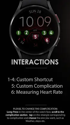 Dream 128 red sport watch face screenshot 8