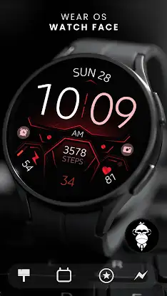 Dream 128 red sport watch face screenshot 1