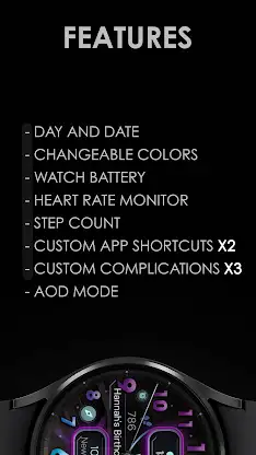 Dream 134 Colorful watch face screenshot 6
