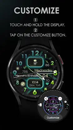 Dream 134 Colorful watch face screenshot 7