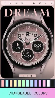 Dream 145 Rose Gold Watch Face screenshot 4