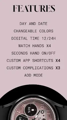 Dream 145 Rose Gold Watch Face screenshot 6