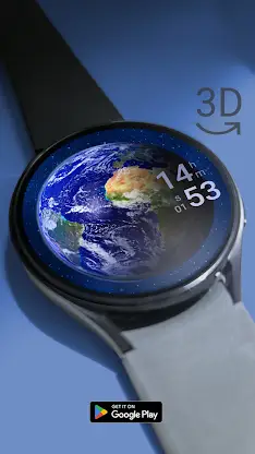 3D Rotating Earth - Watchface screenshot 2