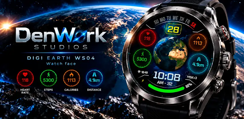 DIGI EARTH WS04 Watch face screenshot 1