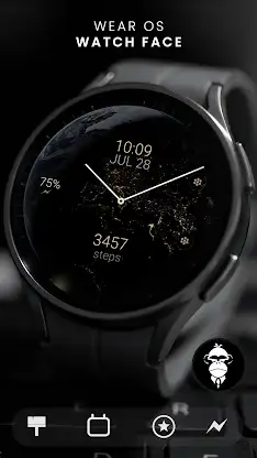 Earth analog watch face screenshot 2