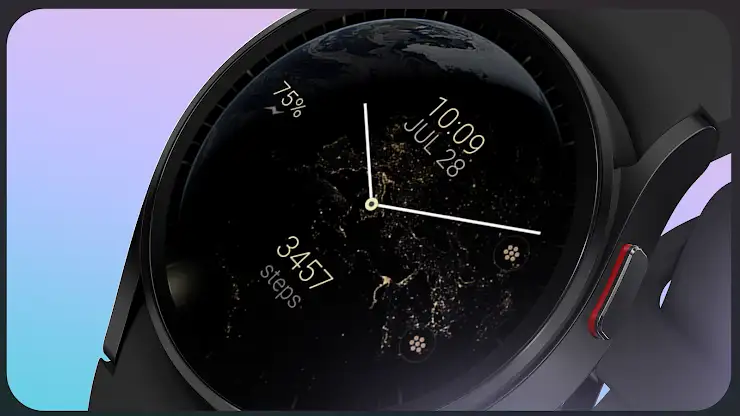 Earth analog watch face screenshot 6