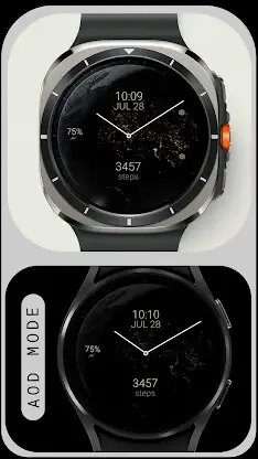 Earth analog watch face screenshot 5