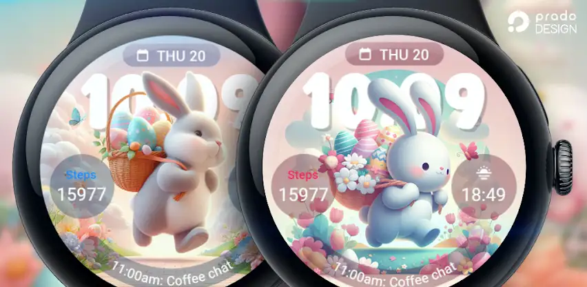 Easter Bunny Watch Face screenshot 1