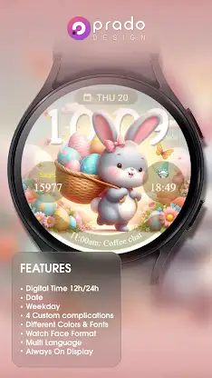 Easter Bunny Watch Face screenshot 3