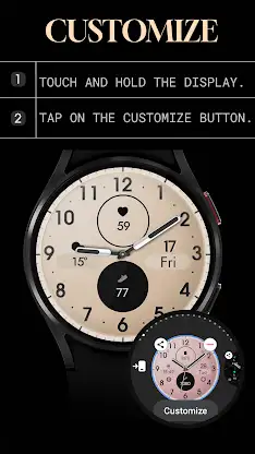 Elegant Rose Gold watch face screenshot 7