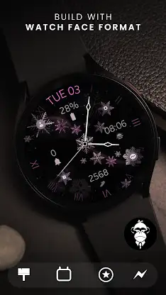 Elegant Snowflakes watch face screenshot 2