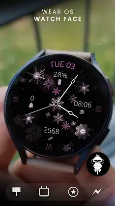 Elegant Snowflakes watch face screenshot 1