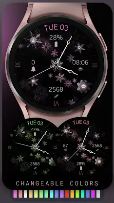 Elegant Snowflakes watch face screenshot 4