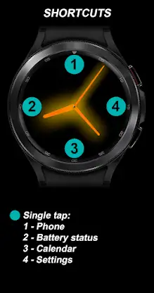 EY06 Orange Glow Watchface screenshot 8
