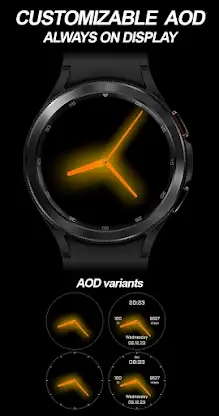 EY06 Orange Glow Watchface screenshot 7