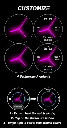 EY11 Pink Glow Watchface screenshot 4