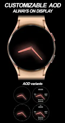 EY14 Rose Gold Glow Watchface screenshot 7