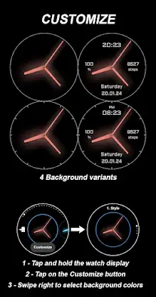 EY14 Rose Gold Glow Watchface screenshot 4