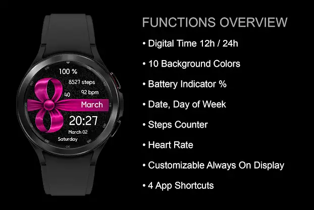 EY36 Digital 8 March WatchFace screenshot 3