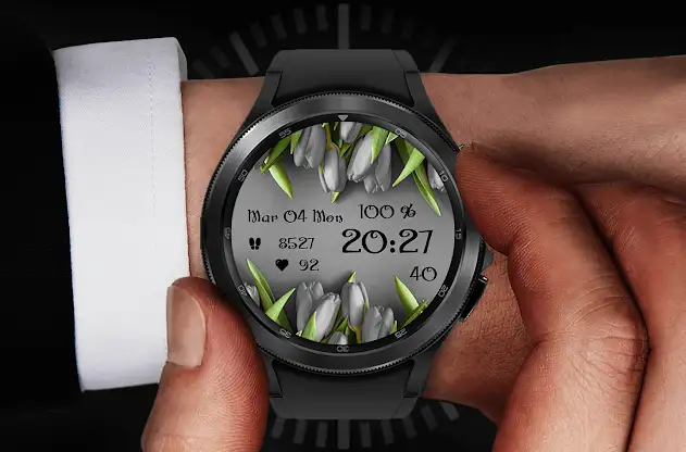 EY37 Tulips 8 March WatchFace screenshot 2