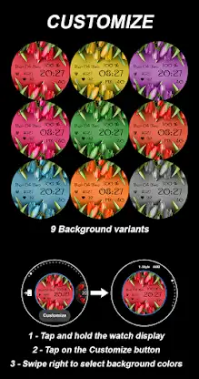 EY37 Tulips 8 March WatchFace screenshot 4