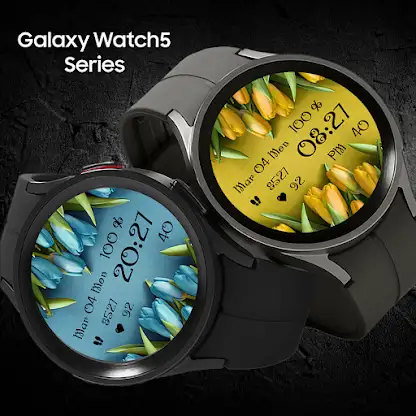 EY37 Tulips 8 March WatchFace screenshot 6