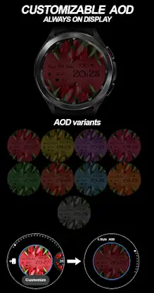 EY37 Tulips 8 March WatchFace screenshot 7