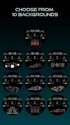 Digital watchface F1 screenshot 3