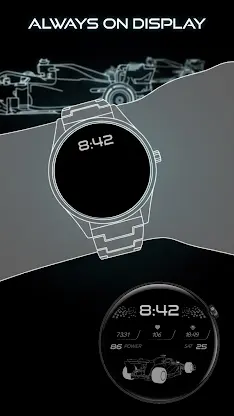 Digital watchface F1 screenshot 4