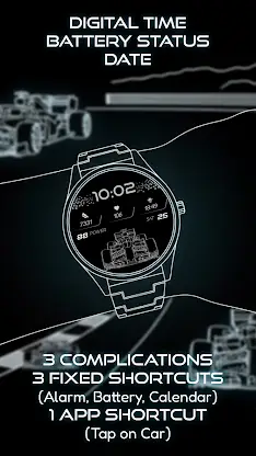 Digital watchface F1 screenshot 2