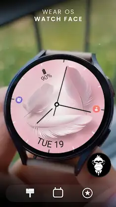 Feathers Pink watch face screenshot 1