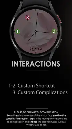 Feathers Pink watch face screenshot 7