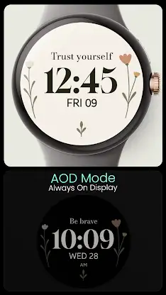 Floral Motivation Watch Face screenshot 7