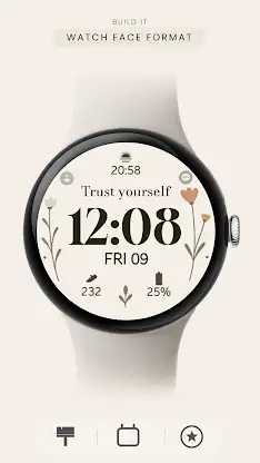 Floral Motivation Watch Face screenshot 2