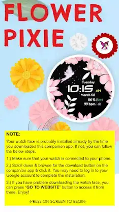 Flower Pixie (Wear OS) screenshot 5