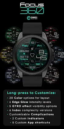 Focus 360 - digital watch face screenshot 3