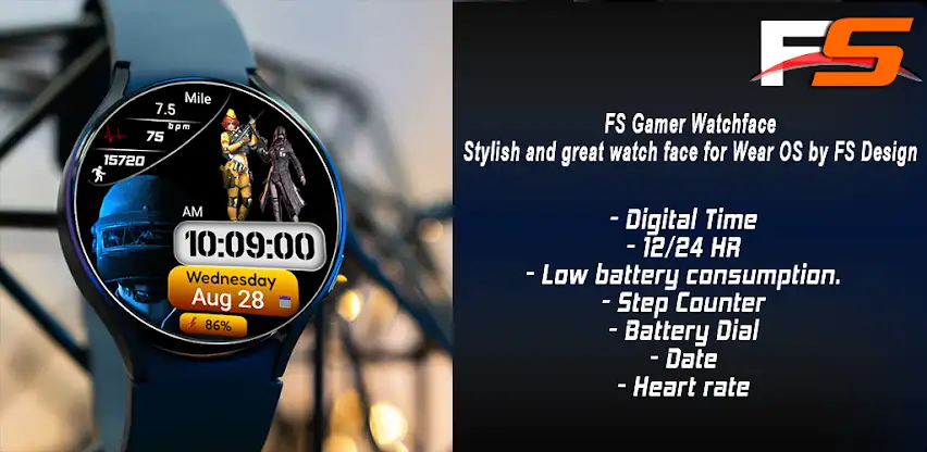 FS Gamer Digital Watchface screenshot 5