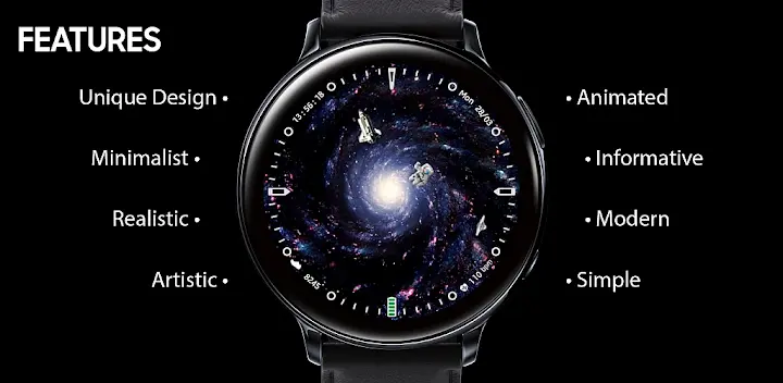 Animated Galaxy Watch — Android app banner