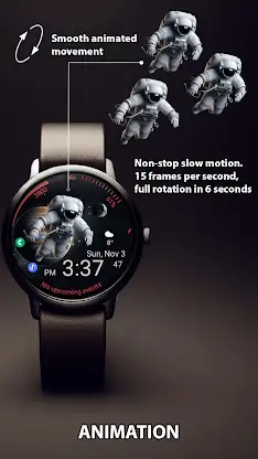 GM4 Astro animated watch face screenshot 3