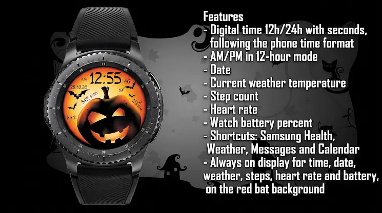 EY50 Halloween Watch Face screenshot 6