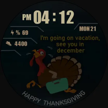 Happy Thanksgiving - WatchFace screenshot 8